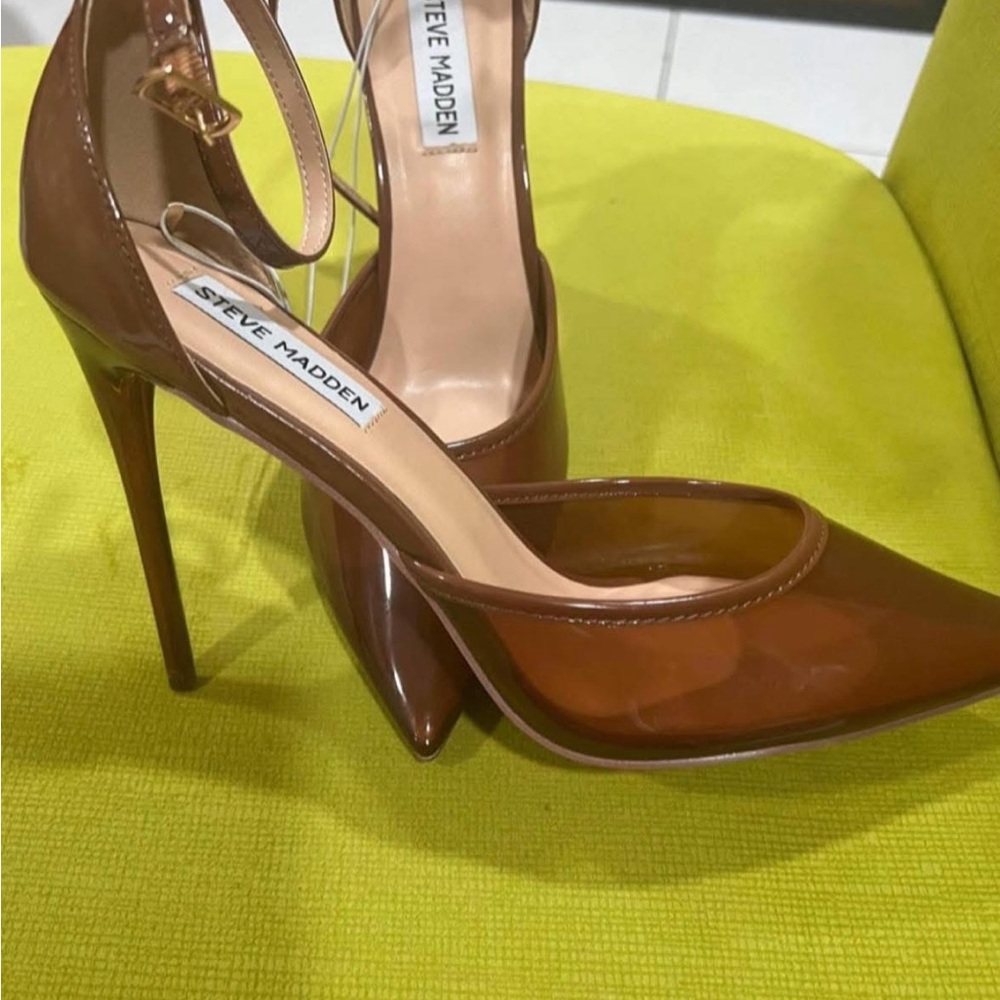Steve Madden Glossy Brown Heels